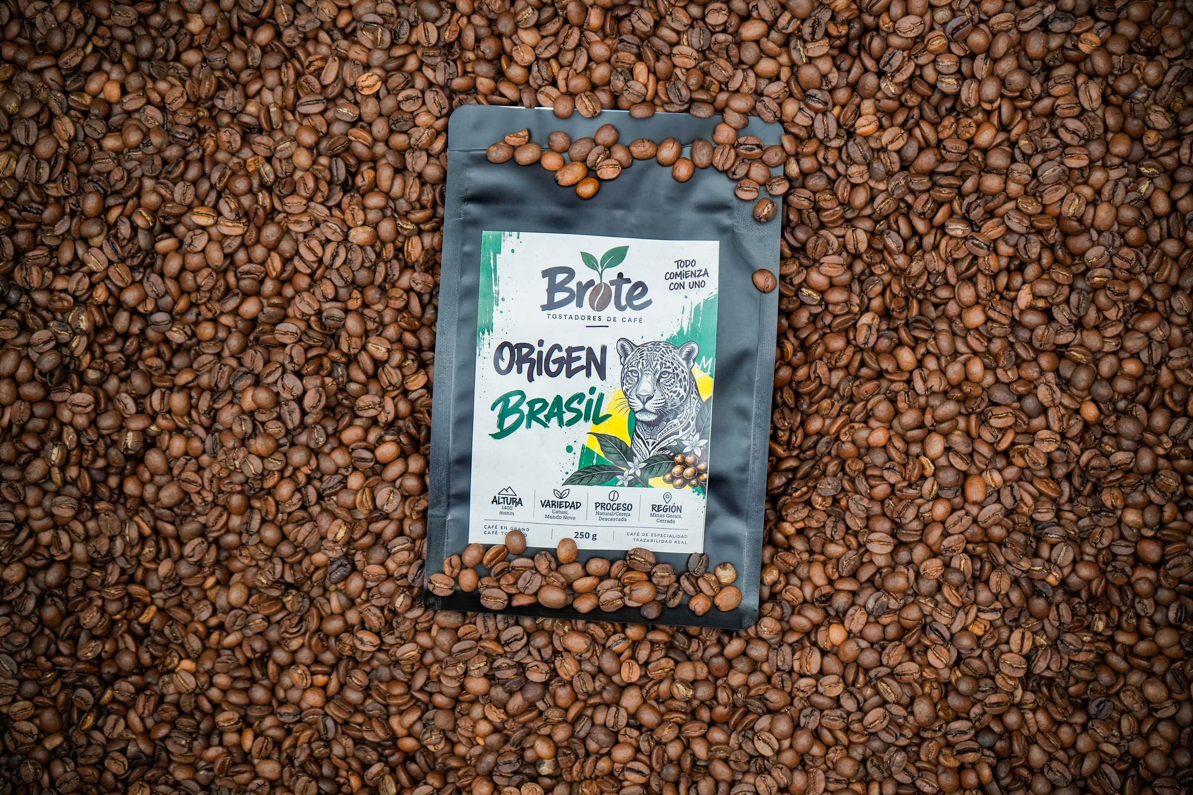 Bolsa de Origen Brasil sobre granos de café
