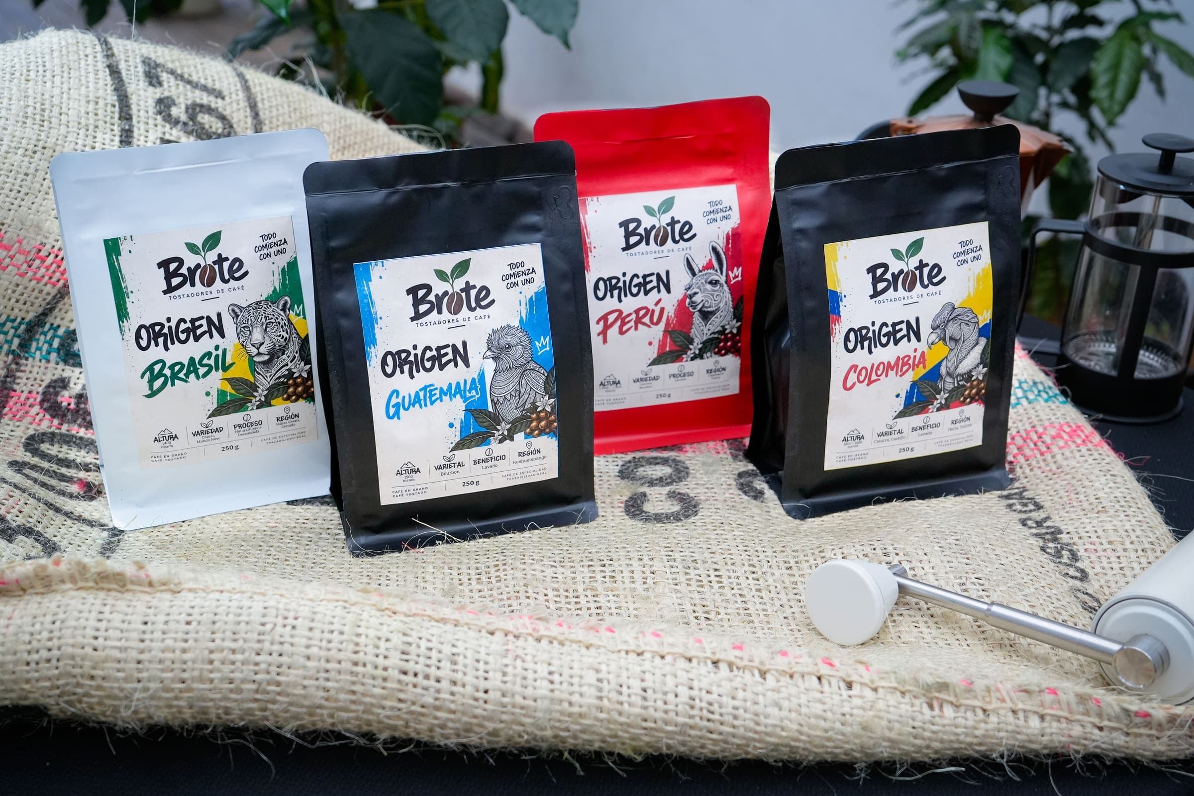 Bolsas de Brote sobre arpillera